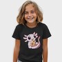 Cute Axolotl Eating Pizza, Tricou Copii
