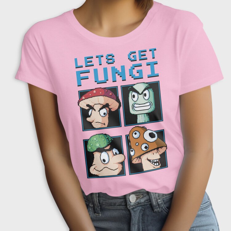 Fungi Cartoon Characters Let S Get Pixel, Tricou Femei