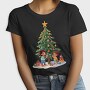 Children Decorating Tree Kids Christmas, Tricou Femei