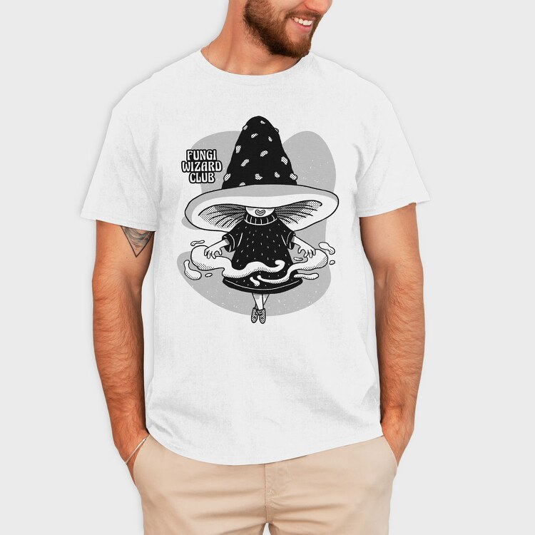 Fungi Cartoon Wizard Club, Tricou Barbati (Unisex)