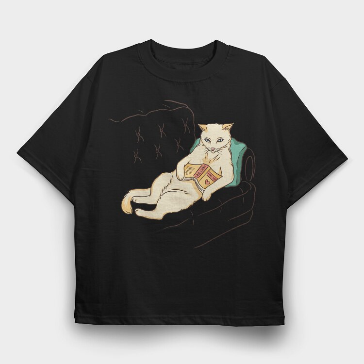 Chill Cat, Tricou Oversize Barbati (Unisex)