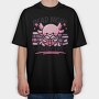 Cute Axolotl Reading, Tricou Oversize Barbati (Unisex)