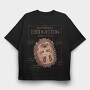 Hedgehog Anatomy Cute, Tricou Oversize Barbati (Unisex)