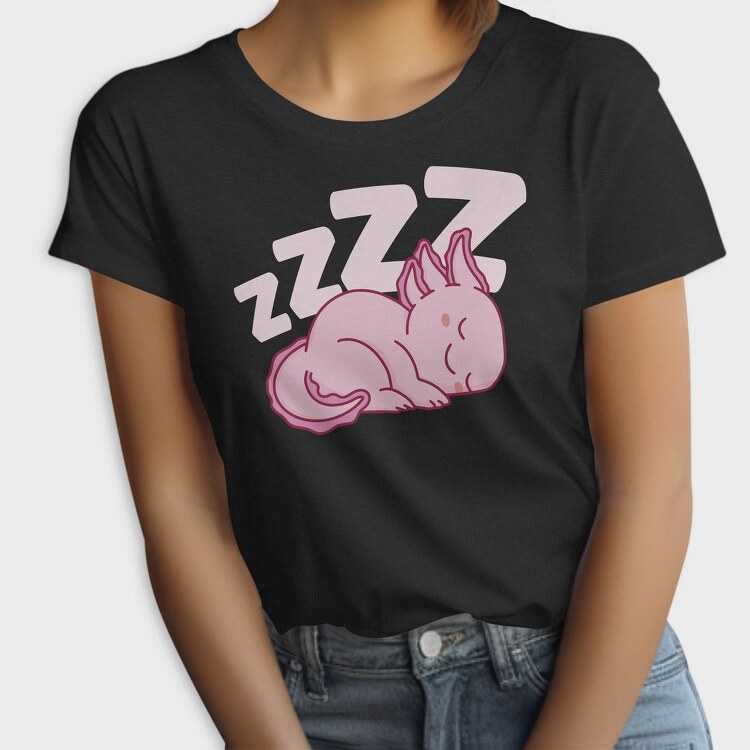 Cute Axolotl Sleeping, Tricou Femei