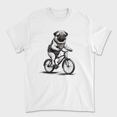 Pug Bike, Tricou Barbati (Unisex)