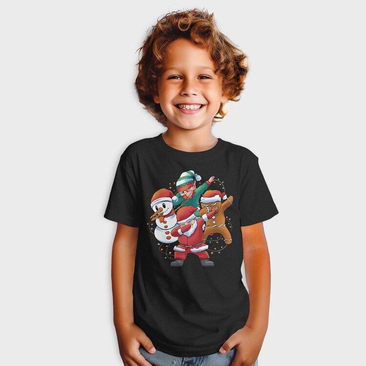 Santa Friends Dabbing, Tricou Copii