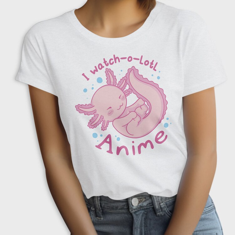 Cute Baby Axolotl Anime I Whatch O Lotl, Tricou Femei