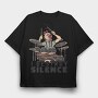 I Destroy Silence Drums Chicken, Tricou Oversize Barbati (Unisex)