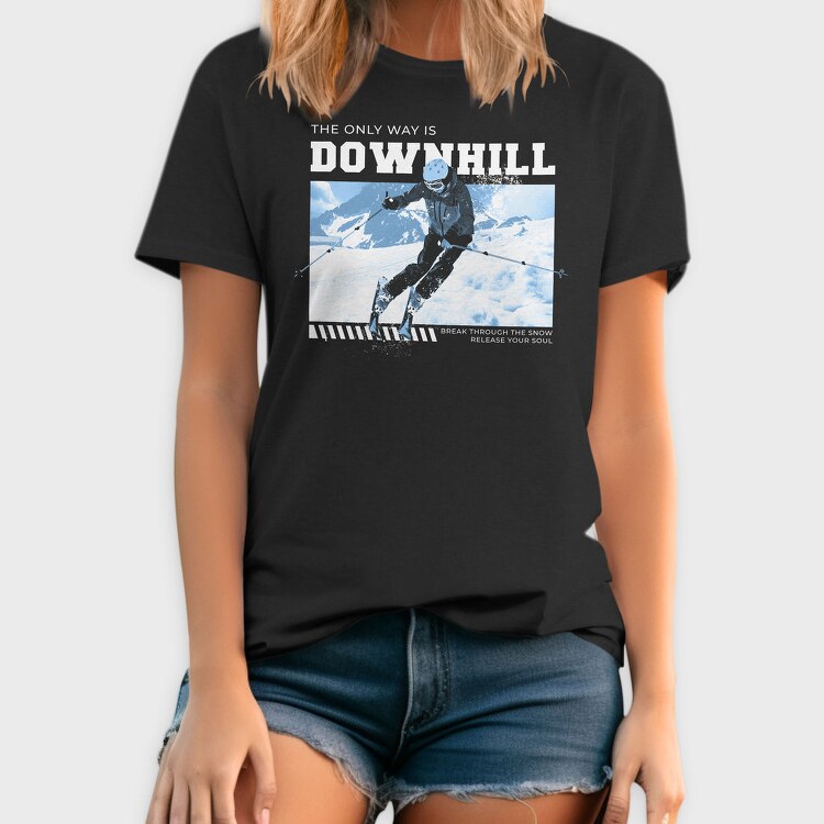 Ski Downhill Tote, Tricou Barbati (Unisex)