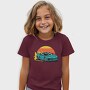 Racecar Retro Sunset, Tricou Copii