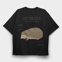 Funny Hedgehog Anatomy Meme, Tricou Oversize Barbati (Unisex)
