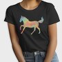 Watercolor Horse Silhouette, Tricou Femei