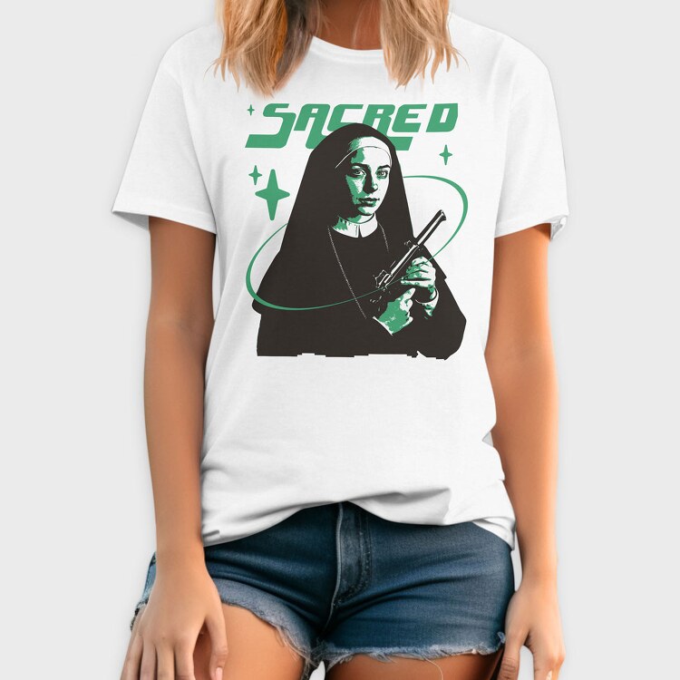 Sacred Nun Gun, Tricou Barbati (Unisex)
