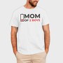 Funny Mom Quote Low Battery Mom Of 2 Boys, Tricou Barbati (Unisex)