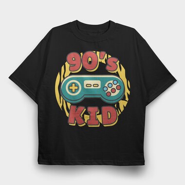 90S Gaming Kid, Tricou Oversize Barbati (Unisex)