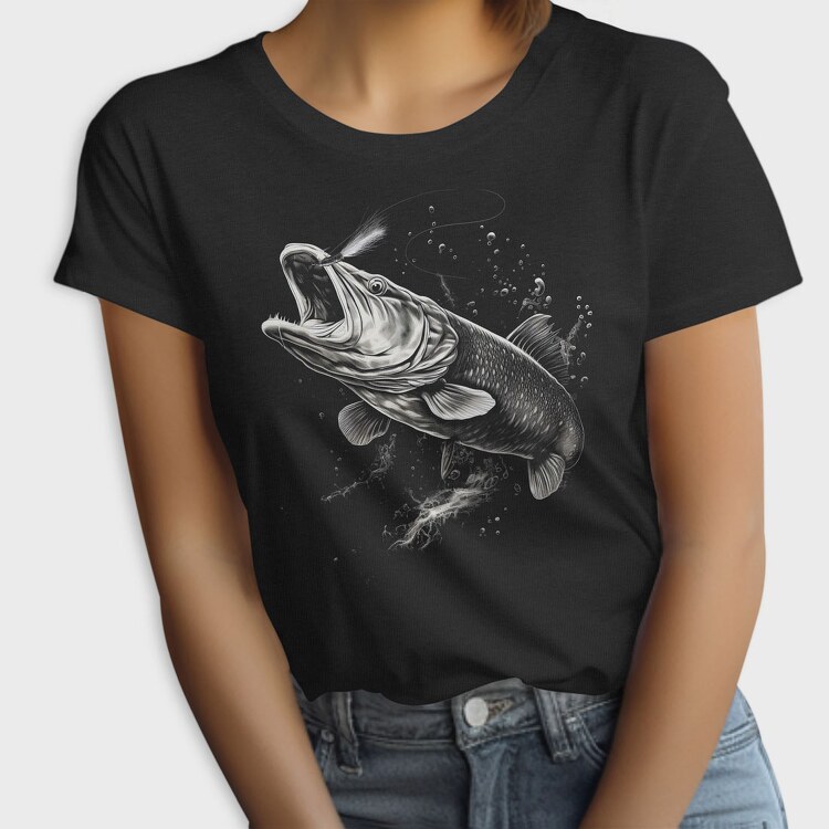 Pike Fish Monochrome, Tricou Femei