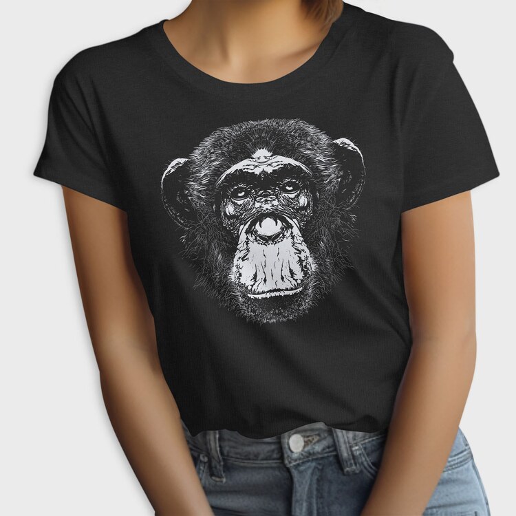 Monochrome Monkey Face, Tricou Femei