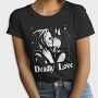 Woman Kissing Skeleton Deadly Love, Tricou Femei