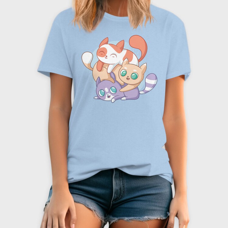 Cute Cats Playing, Tricou Barbati (Unisex)