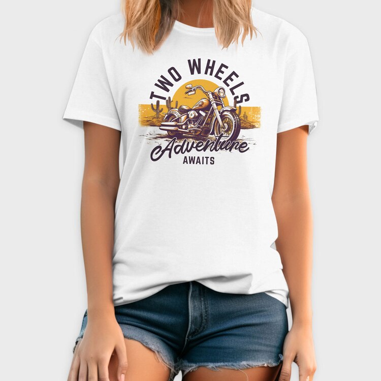 Motorcicle Adventure Two Wheels, Tricou Barbati (Unisex)