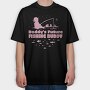 Cute Child Fishing Pink Daddy S Future Fishing Buddy Girl, Tricou Oversize Barbati (Unisex)