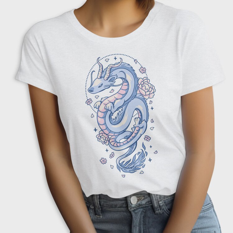 Floral Asian Dragon, Tricou Femei