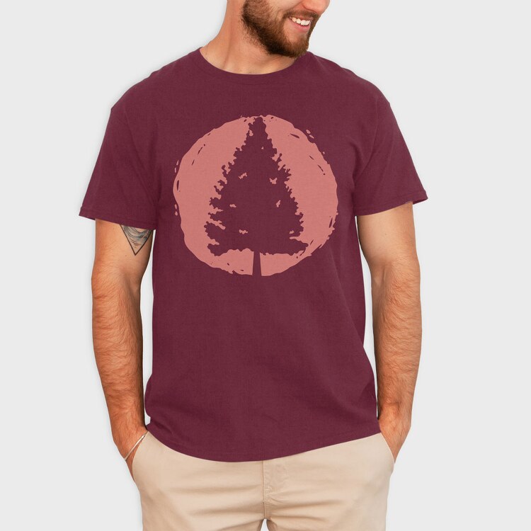 Pine Tree Sunset, Tricou Barbati (Unisex)