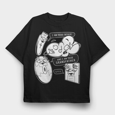 Technology Storage Cloud Usb Joke, Tricou Oversize Barbati (Unisex)