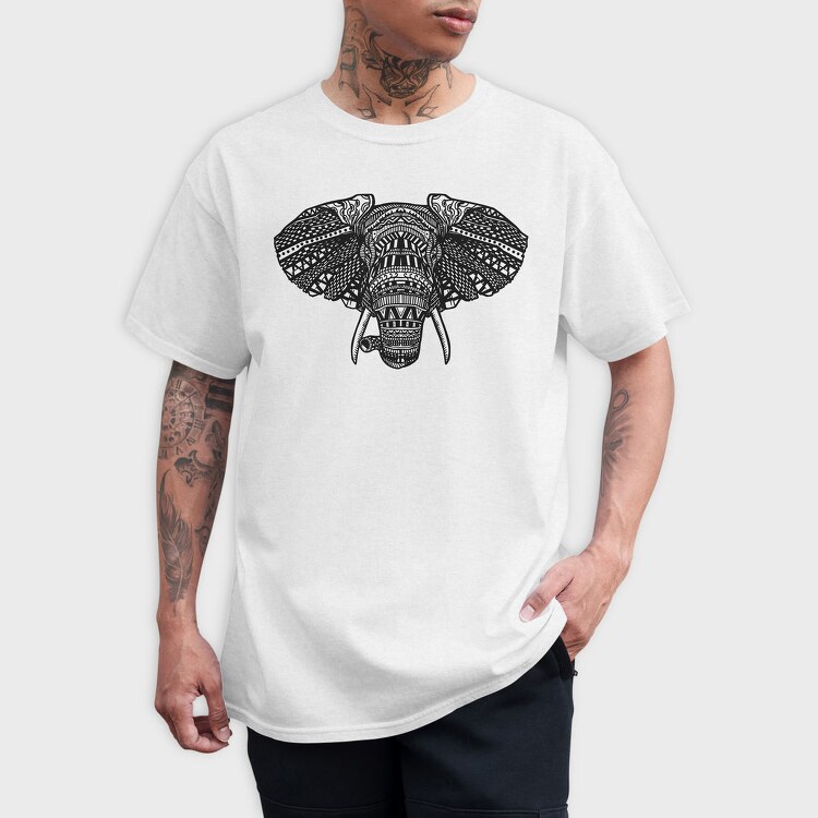 African Elephant Mandala, Tricou Barbati (Unisex)