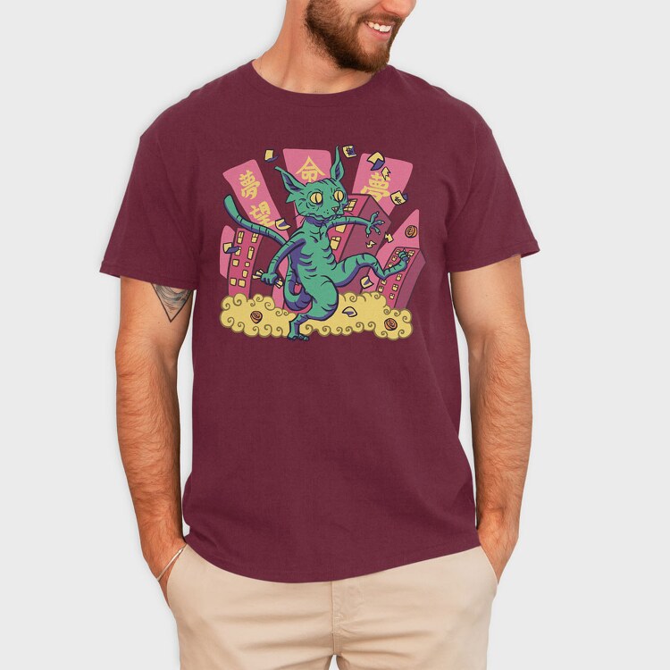 Monster Cat, Tricou Barbati (Unisex)