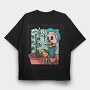 Inhale The Good Weed Skeleton Skull, Tricou Oversize Barbati (Unisex)