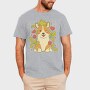 Cute Corgi Dog And Frog, Tricou Barbati (Unisex)
