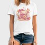 Floral Cup Of Tea Pink Kawaii, Tricou Barbati (Unisex)