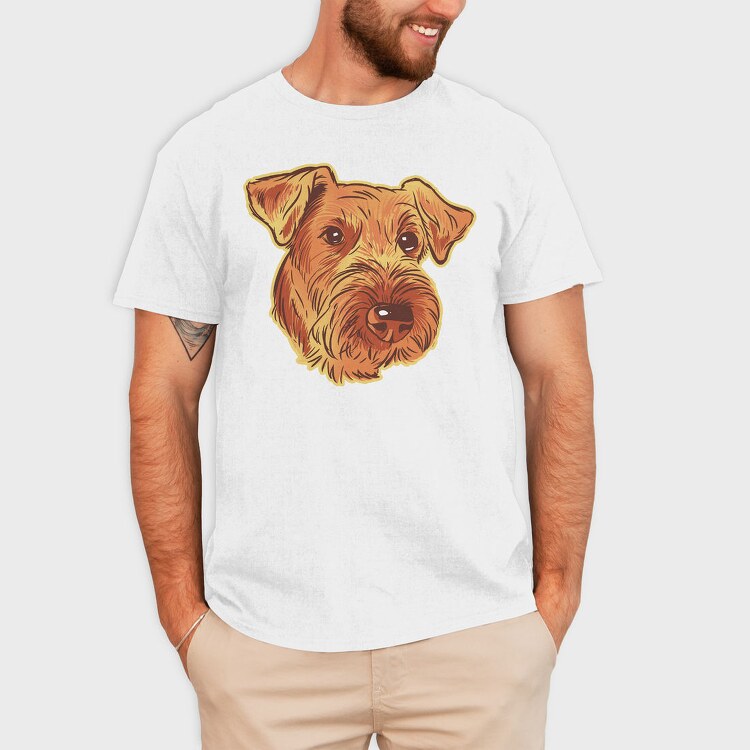 Airedale Terrier Dog, Tricou Barbati (Unisex)