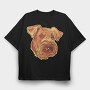 Airedale Terrier Dog, Tricou Oversize Barbati (Unisex)