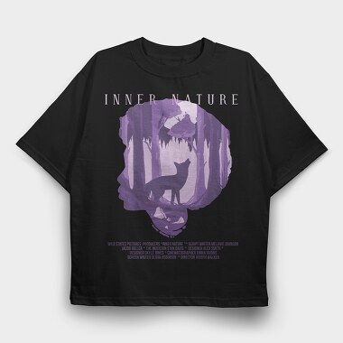 Inner Nature Werewolf Film Poster 2, Tricou Oversize Barbati (Unisex)