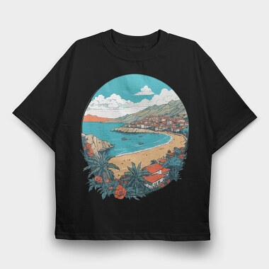 Albania Scenic Landscape, Tricou Oversize Barbati (Unisex)