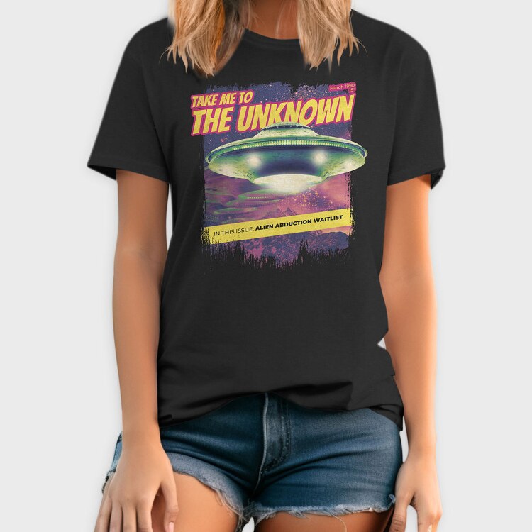 Alien Abduction Magazine Ovnis The Unknown, Tricou Barbati (Unisex)