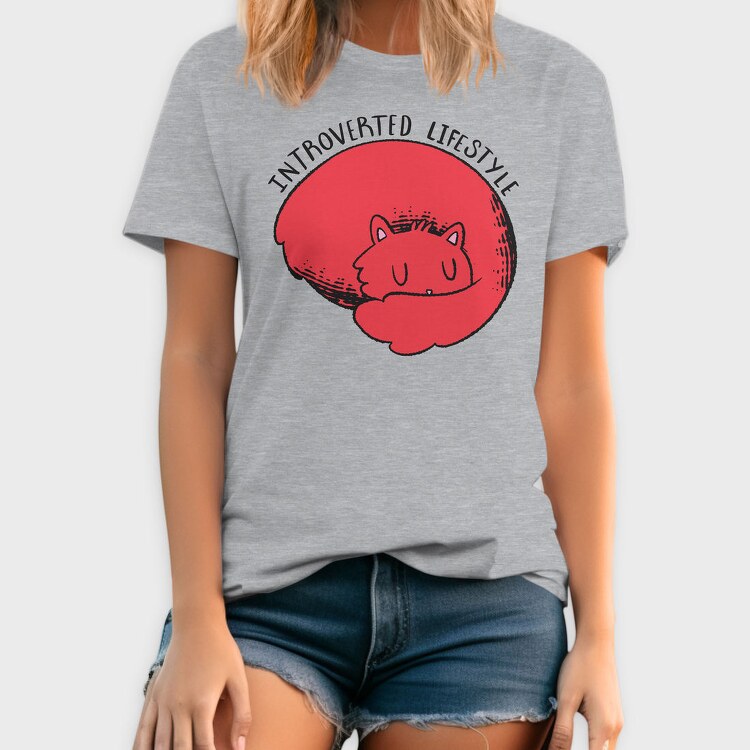 Introverted Cat, Tricou Barbati (Unisex)