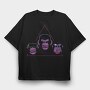 Monkey Heads, Tricou Oversize Barbati (Unisex)