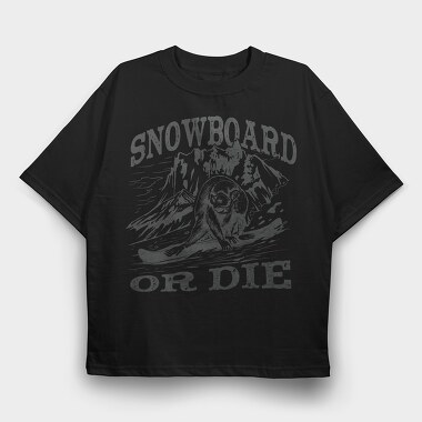 Monkey Snowboarding, Tricou Oversize Barbati (Unisex)