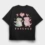 Cute Dragons Love You I Love You Forever, Tricou Oversize Barbati (Unisex)