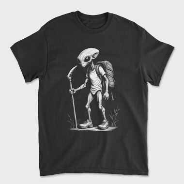 Alien Hiking Monochrome, Tricou Barbati (Unisex)