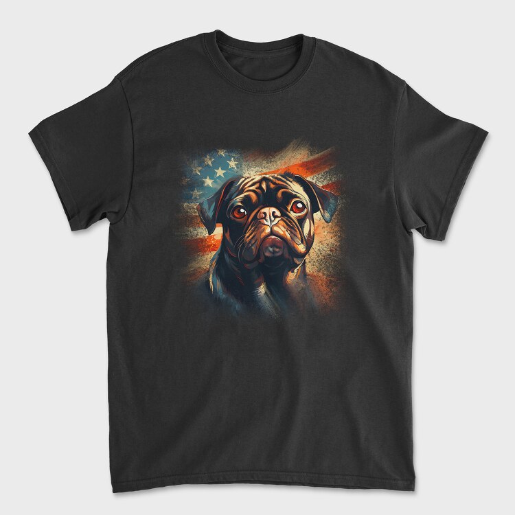 Tricou Barbati (Unisex), American Pug