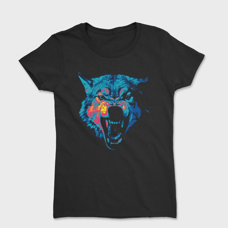 Angry Wolf Neon, Tricou Femei