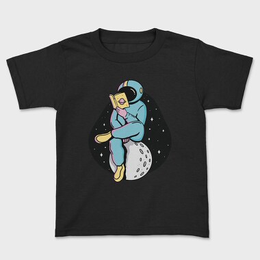 Astronaut Reading moon, Tricou Copii