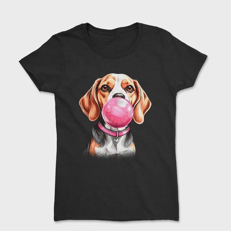 Tricou Femei, Beagle Bubblegum