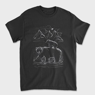 Bear Family Lines, Tricou Barbati (Unisex)