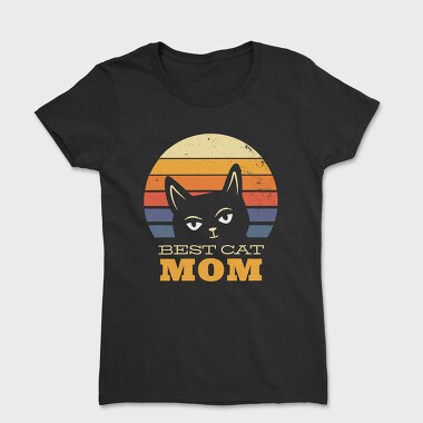 Best Cat Mom Retro, Tricou Femei