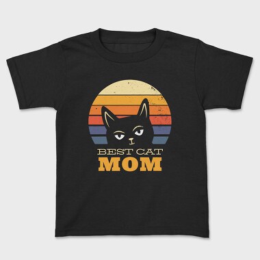 Best Cat Mom Retro, Tricou Copii